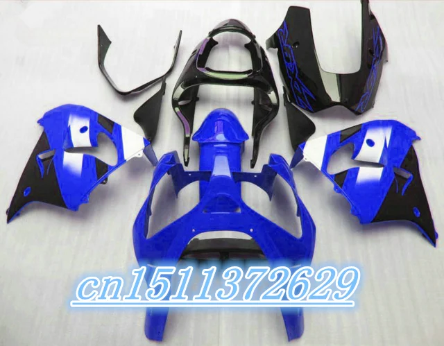 

Dor-hot sales KAWASAKI ZX9R NINJA 2002-2003 blue white black Body ZX-9R ZX 9R 02 03 ZX9 R 2002 2003 Fairing Kit for D