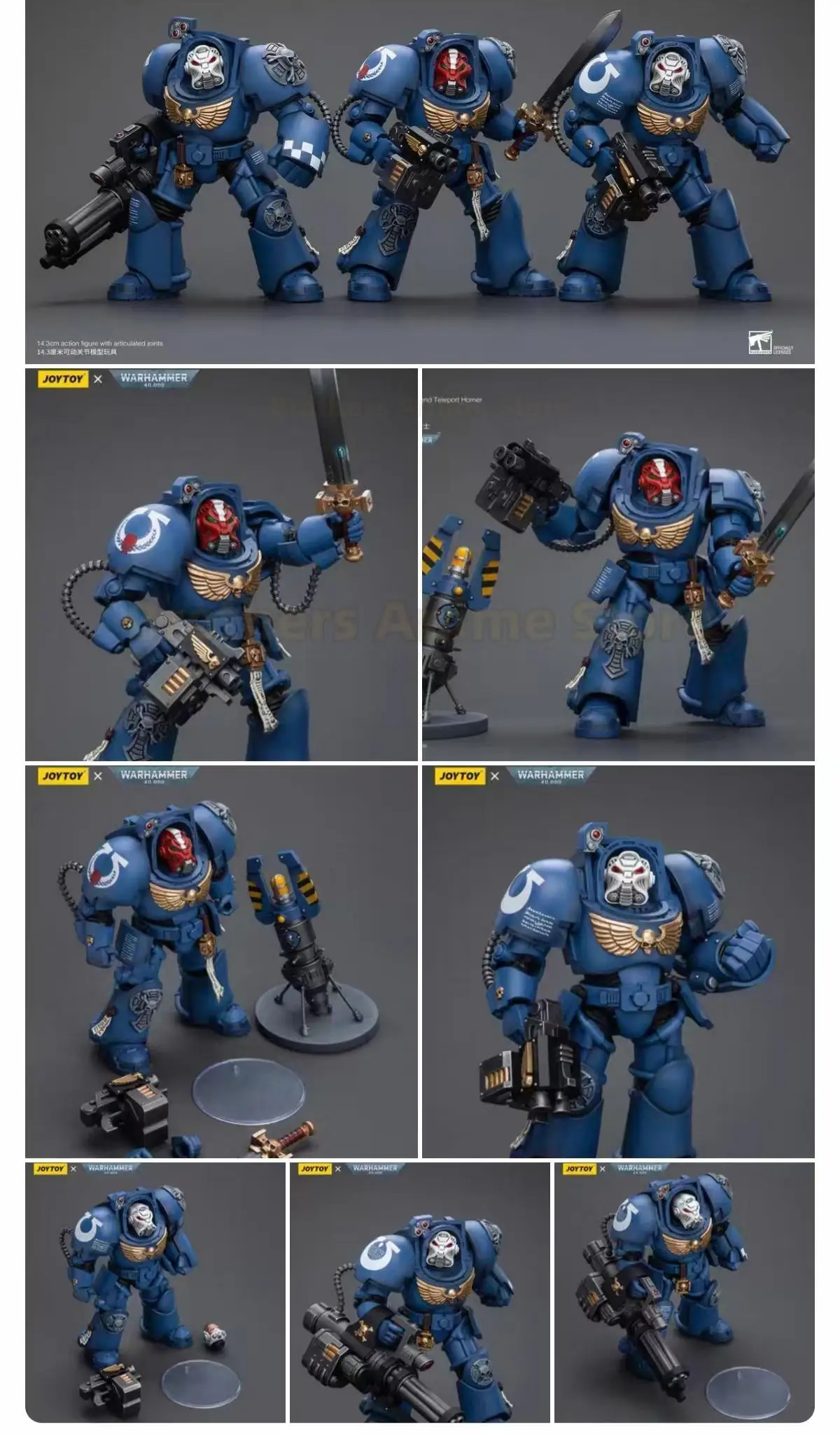 

【In stock】JOYTOY Warhammer 40K Ultramarines Terminator Squad 3PCS 1/18 Action Figure Toy Model Gift