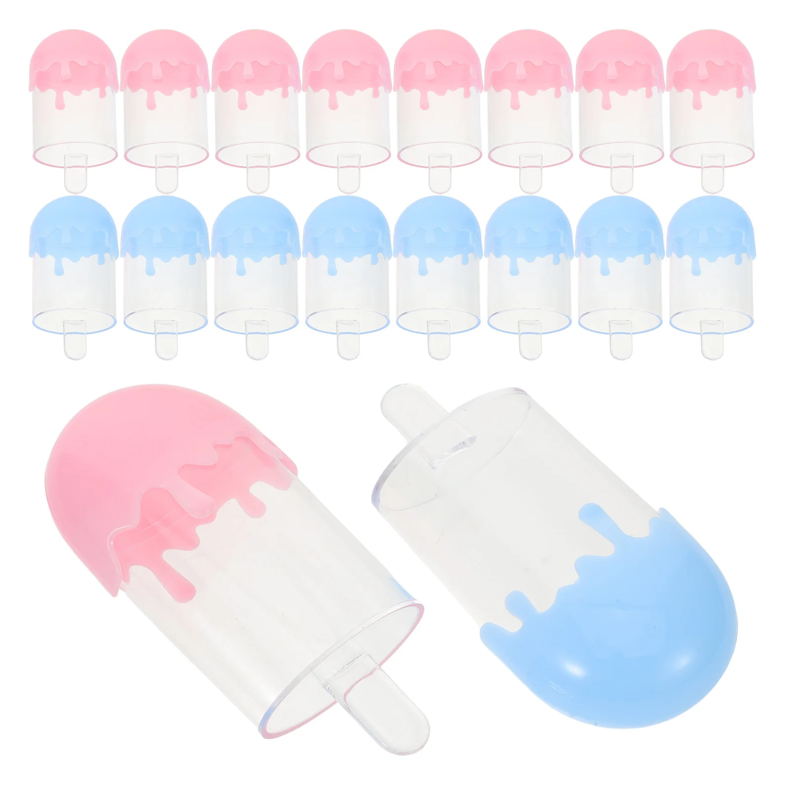 

24Pcs Multifunctional Plastic Candy Storage Box Cute Refillable Ice Cream Treat Favor Container for Wedding Baby Shower