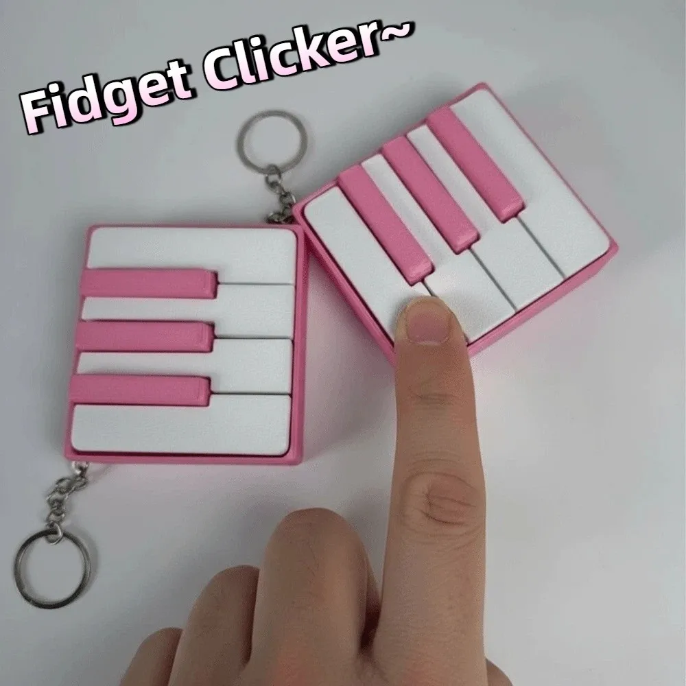 PLA Material Fidget Clicker Sound Mechanical Feel 3D Printed Tactile Response Pocket-Sized Piano Fidget Study Break