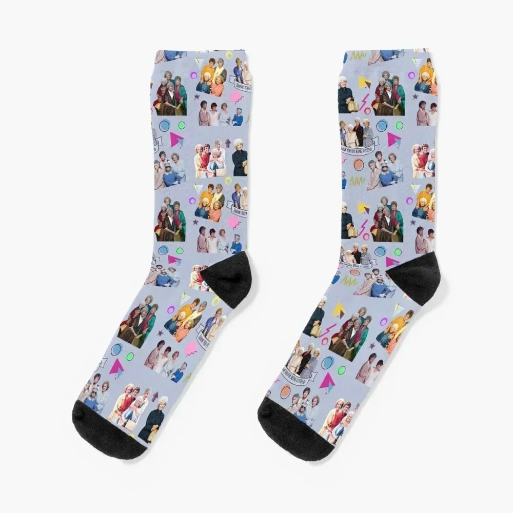 

the golden girls Socks winter bright garter sheer hip hop Men's Socks Luxury Women's