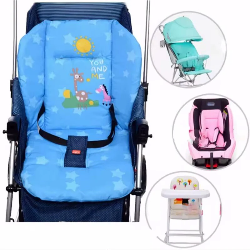 Four Seasons Baby Stroller Soft Cotton Pads Cute Printed Stroller Seat Cushion Children Thicken Universal Dining Chair Cushion