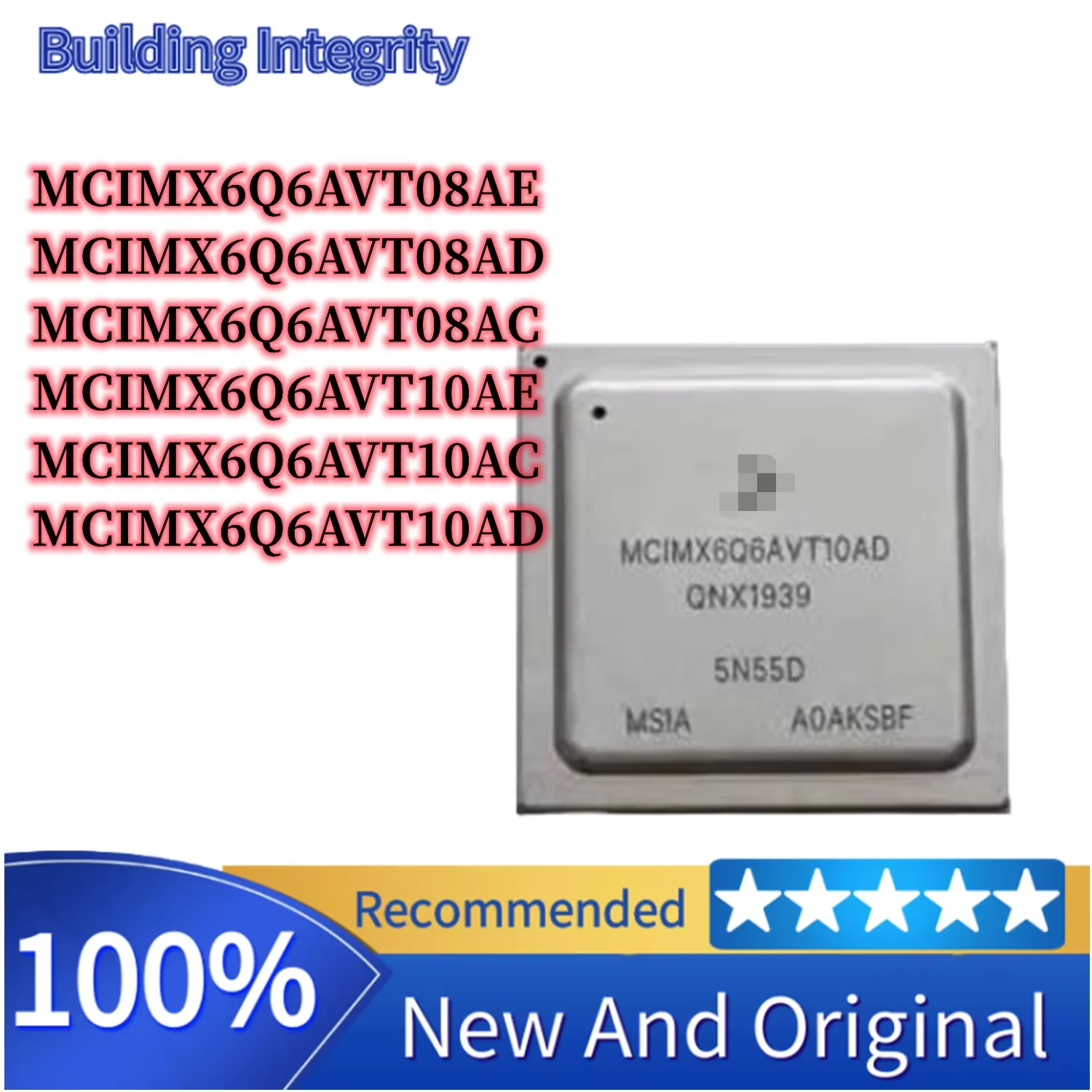 

100% новый оригинальный MCIMX6Q6AVT10AD BGA MCIMX6Q6AVT10AC MCIMX6Q6AVT10AE MCIMX6Q6AVT08AC MCIMX6Q6AVT08AD MCIMX6Q6AVT08AE BGA624 IC