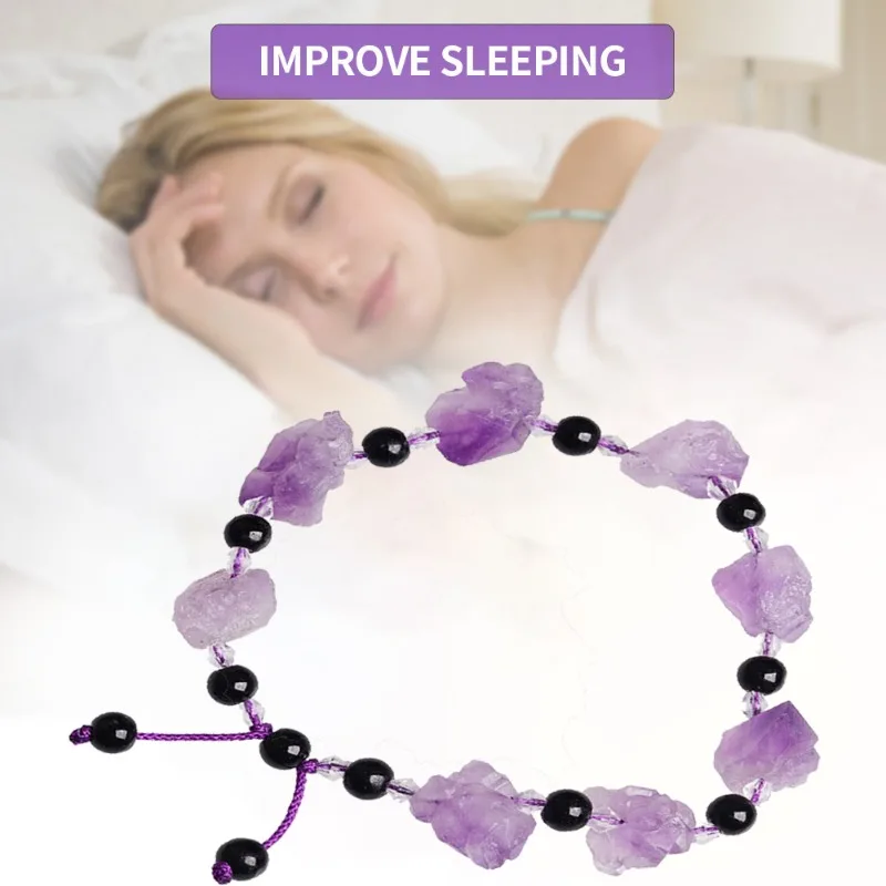 Natural Amethyst Body-purify Slimming Bracelet Stone Energy Bracelets for Women Men Fatigue Relief Healing Yoga