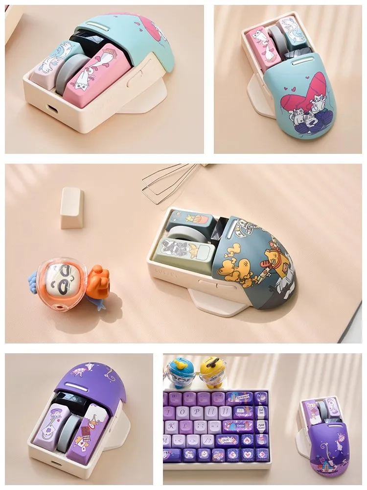 Lofree Xiaoqiao 2,4g ratón inalámbrico Bluetooth 3 modos pantalla OLED ligera carga Esports Gaming Mouse ergonómico regalo de oficina