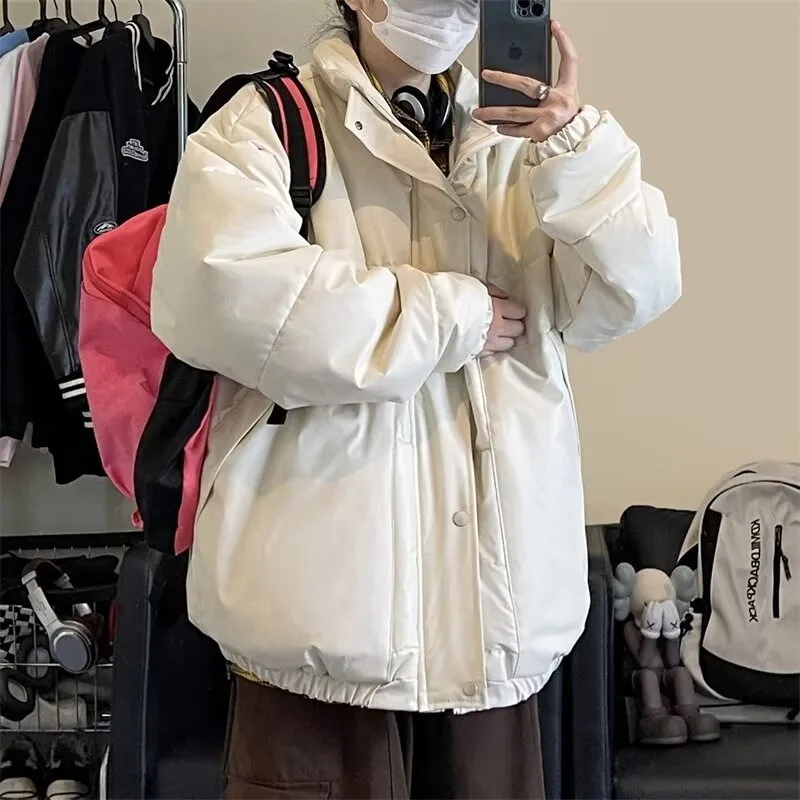 Autumn Winter Large Size 250 Pounds New Couple Short Stand Collar Retro Versatile Fashion Warm Windproof Neutral Comfortable ...