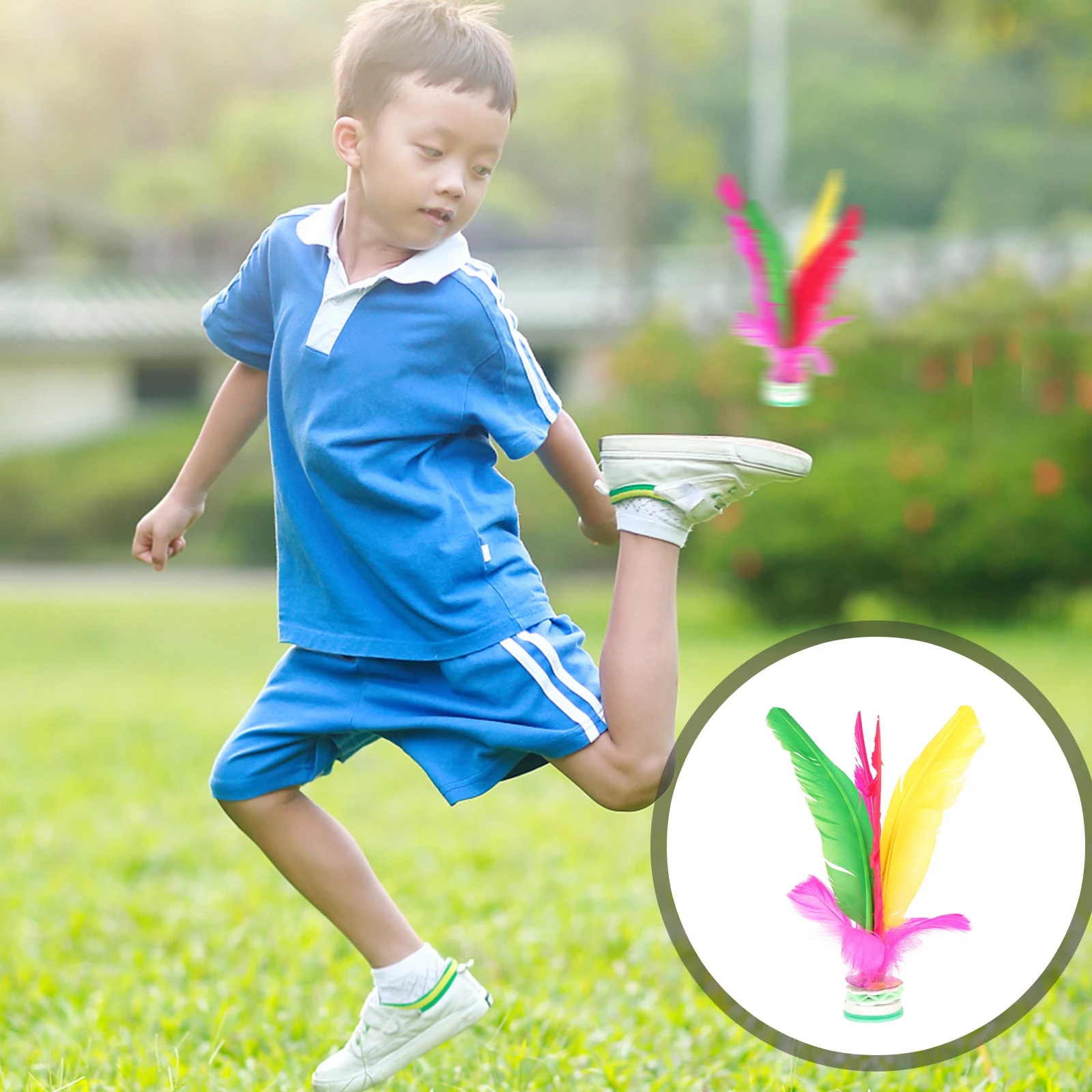 

5Pcs Kick Shuttlecock Colored Jianzi Lightweight Shuttlecock Exercise Outdoor Entertainment Chinese Leisure Toy