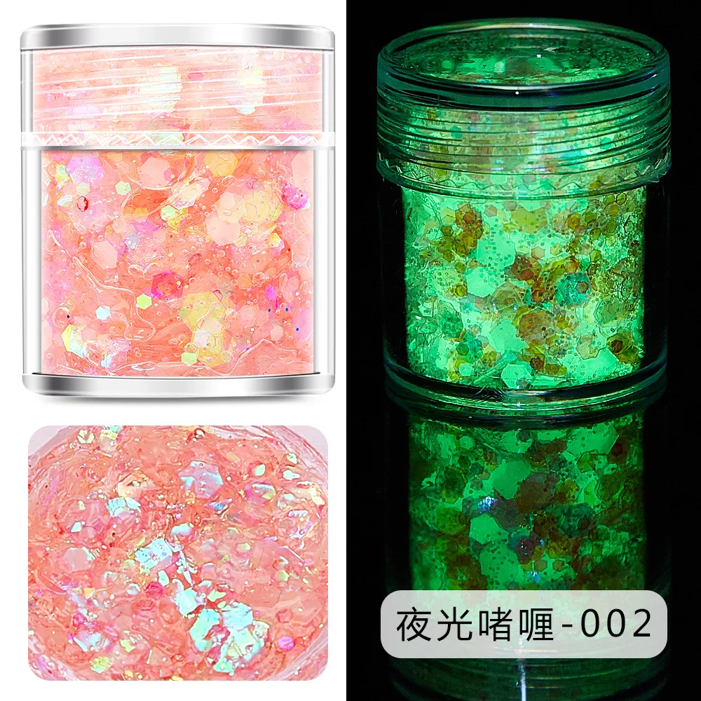 Luminous Body Sequins Glitter Resin Filling DIY Epoxy Resin Filler Body Art Decoration Makeup Decor Makeup Beauty Tool Cosmetics