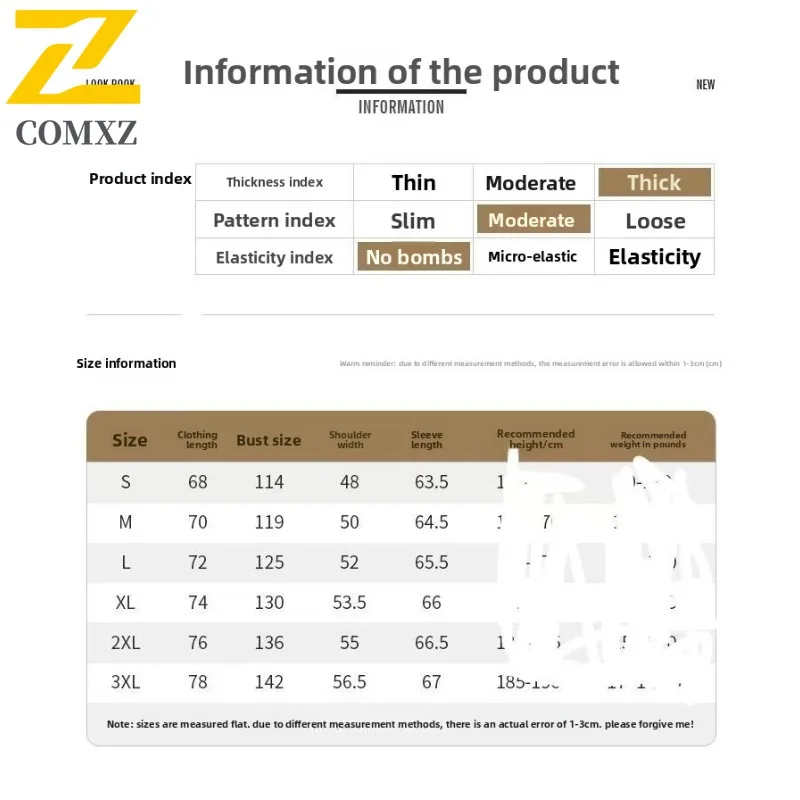 COMXZ الخريف والشتاء سترة مبطنة بالقطن معطف الصوف البربري للرجال عادية دافئة يندبروف سميكة الدافئة مقنعين سترة للرجال