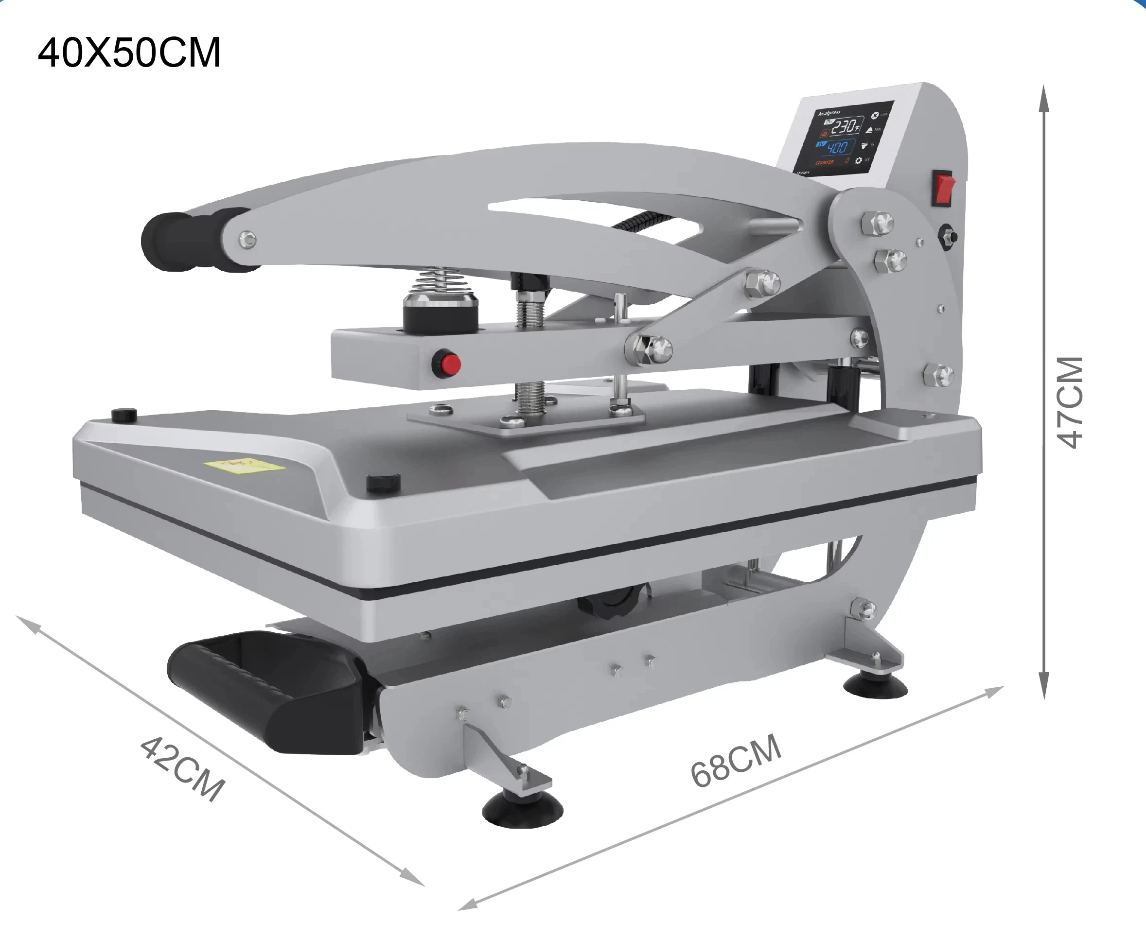 

HP3804D-F Профессиональный магнитный полуавтоматический сублимационный термопресс для футболок коммерческого класса