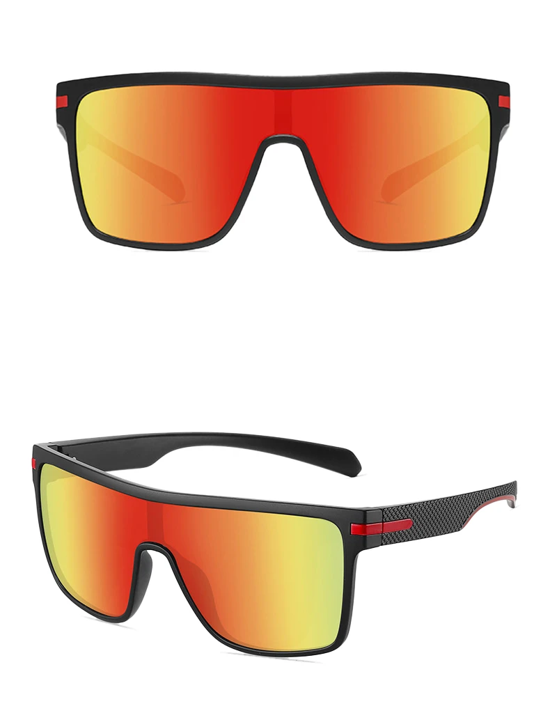 HD Polarisierte Sonnenbrille Männer und Frauen UV400 Sonnenbrille Marke Designer Goggle Spiegel Einteilige Objektiv Brillen – Detail 12