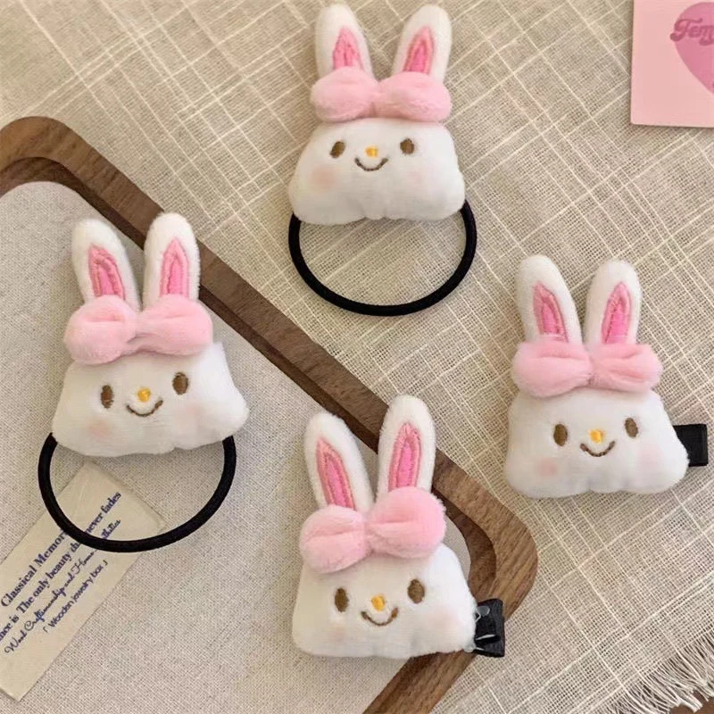 Schattig Konijn Haar Touw Voor Vrouwen Meisjes Cartoon Paardenstaart Hoofd Touw Zoete Veelzijdige Haarclip Mode Haaraccessoires Geschenken