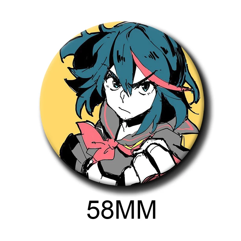 Matoi Ryuuko Comic Brooches for Backpack Decoration Anime Kill La Kill Lapel Pins Fashion Cartoon Badge Bag Clothes Accessories