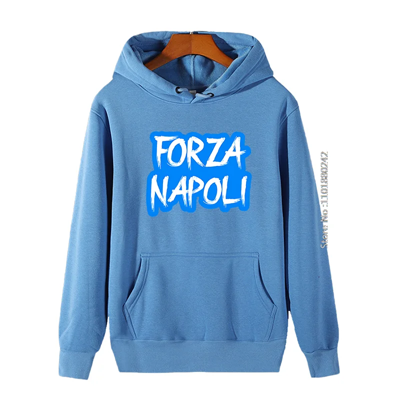 Italy Soccers Champion Napoli Souvenir Hooded Shirt Street Fashion Graphic Hooded Sweatshirts High Quality Men's Winter Clothes