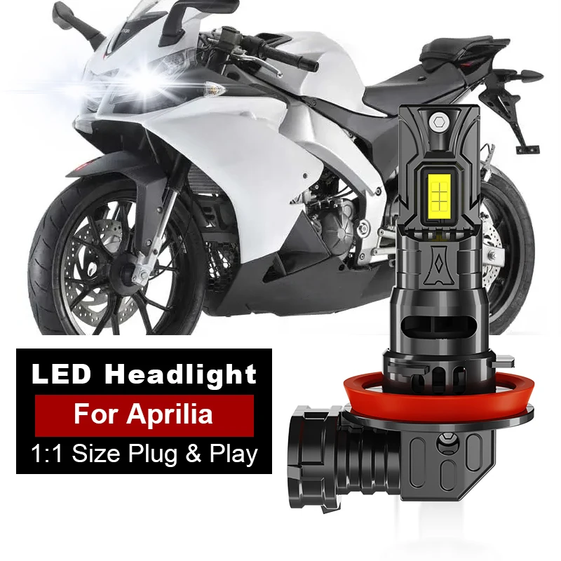1/2PC H11 Led Super Bright Motorcycle Headlight For Aprilia RS4 125 TW0 2011-2021 Caponord 1200 2014-2018 DRL Lamp High/Low Beam