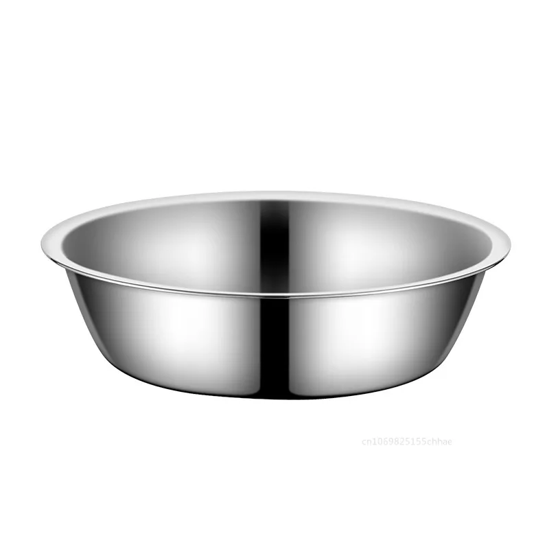 Large Dog Stainless Steel Cat Food Bowl 11-22cm Large Capacity Pet Metal Feeding Bowl Durable Food Drinking Basin