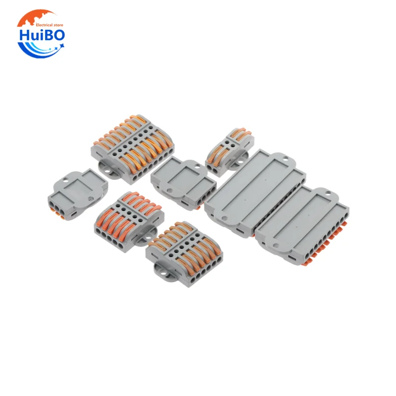 Fast Universal Wiring Compact Conductor Connectors 222 Docking Cable Connectors with screw hole Push-in terminal Block SPL-2 3