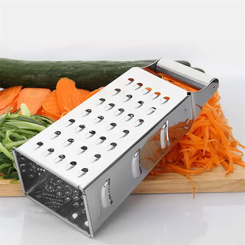 4 Sides Carrots Potatoes Grater Onion Slicer Fruit Vegetable Tools Kitchen Gadget Fruit Vegetable Grater Stainless Steel