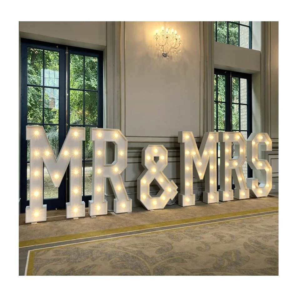 Custom 3ft/4ft/5ft Marquee Number Marry Me Led Marquee Letter Sign Light Up Letters Wedding Decoration