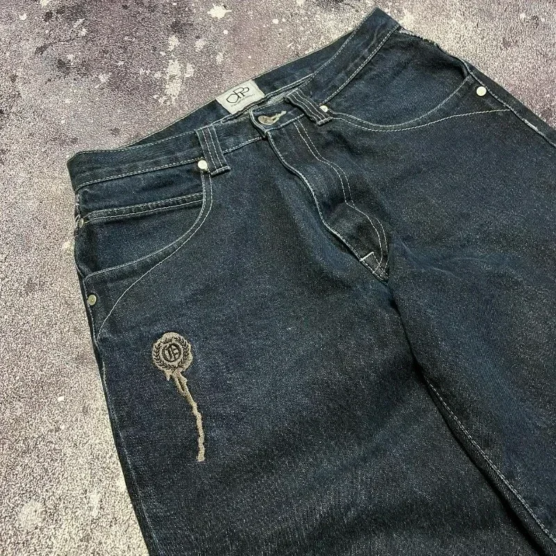 Jean Vintage Taille Haute pour Homme, Pantalon Décontracté, Style Harajuku, Unisexe, Y2k, Hip Hop, Américain, Jambes Larges, Gothique, Fermeture