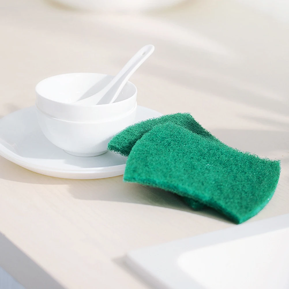 

6pcs Scouring Pad Kitchen Corundum Duty Highly Absorbent Cleaning Pads for Dishes Household Scrubber Frosted Pads