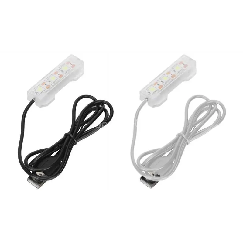 Q6PE Small Night Light and for Tank for Illuminator Light USB Charging for Freshwater 2 In Aquarium Lighting Plant Grow