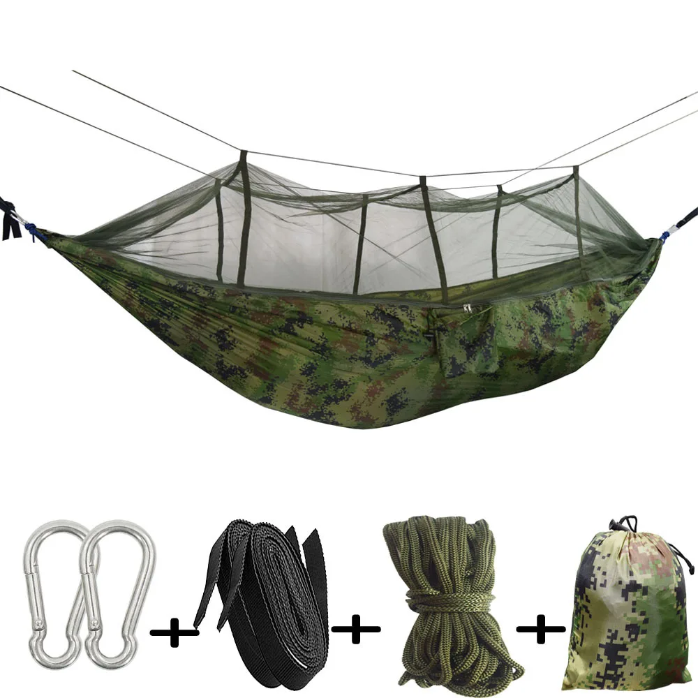 Camping Supplies Equipment Hanging Outdoor Garden Hammock Outdoor Furniture Insect-Proof With Mosquito Net Sleeping Hammock