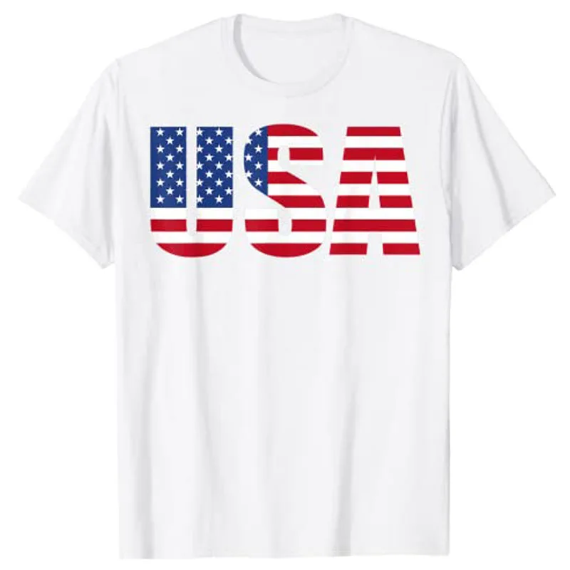 USA Patriotic American Flag For Men Women Kids Boys Girls US T-Shirt