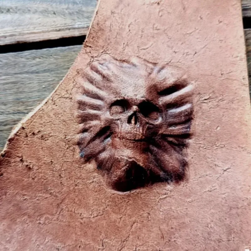 ثلاثية الأبعاد الجمجمة الصغيرة رئيس تصميم المعادن الجلود النقش قالب نحت Stamps تشكيل أداة الضغط DIY بها بنفسك المعادن الختام الباردة ختم