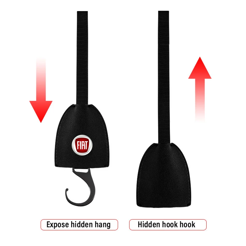 1/2pcs Leather Car Seat Back Hooks Portable Hanging Bag Rack for Fiat 500 Grande-Punto Tipo Stilo Egea Astra Bravo Panda