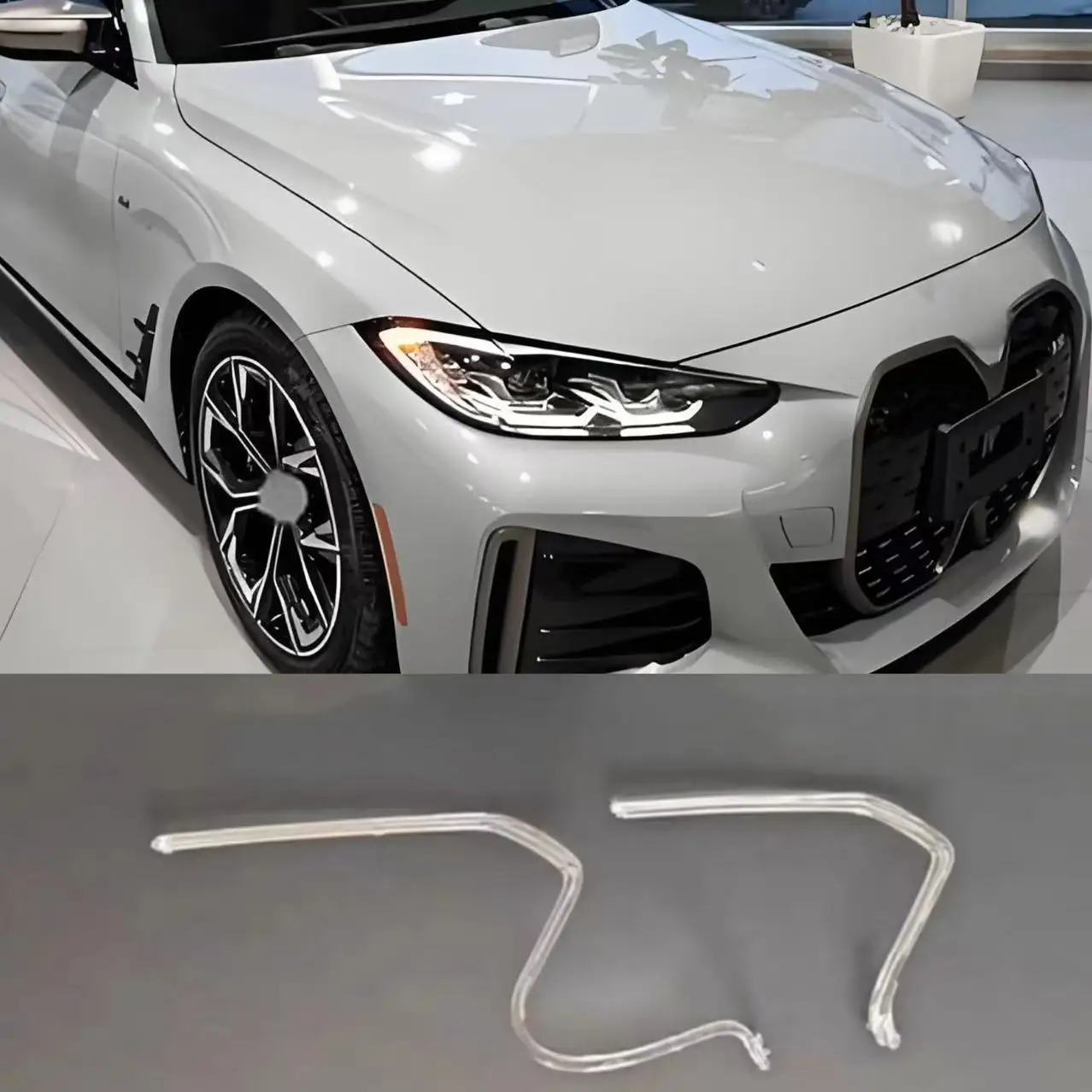

NEW For BMW 4 Series G20 G28 LCI 2023 2024 2025 LED Headlight DRL Tube Acrylic Tube Light Bar Light Line Angle Eyes White
