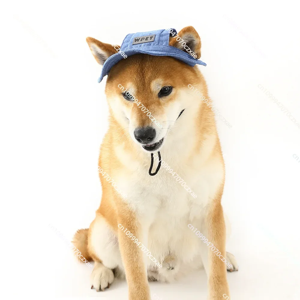 NEW Summer Adjustable Pet Hat Leaky Ear Sunscreen Sunshade Linen Cowboy Dog Hat Sun Cap Visor Cute Outdoor Sport Hat for Dog