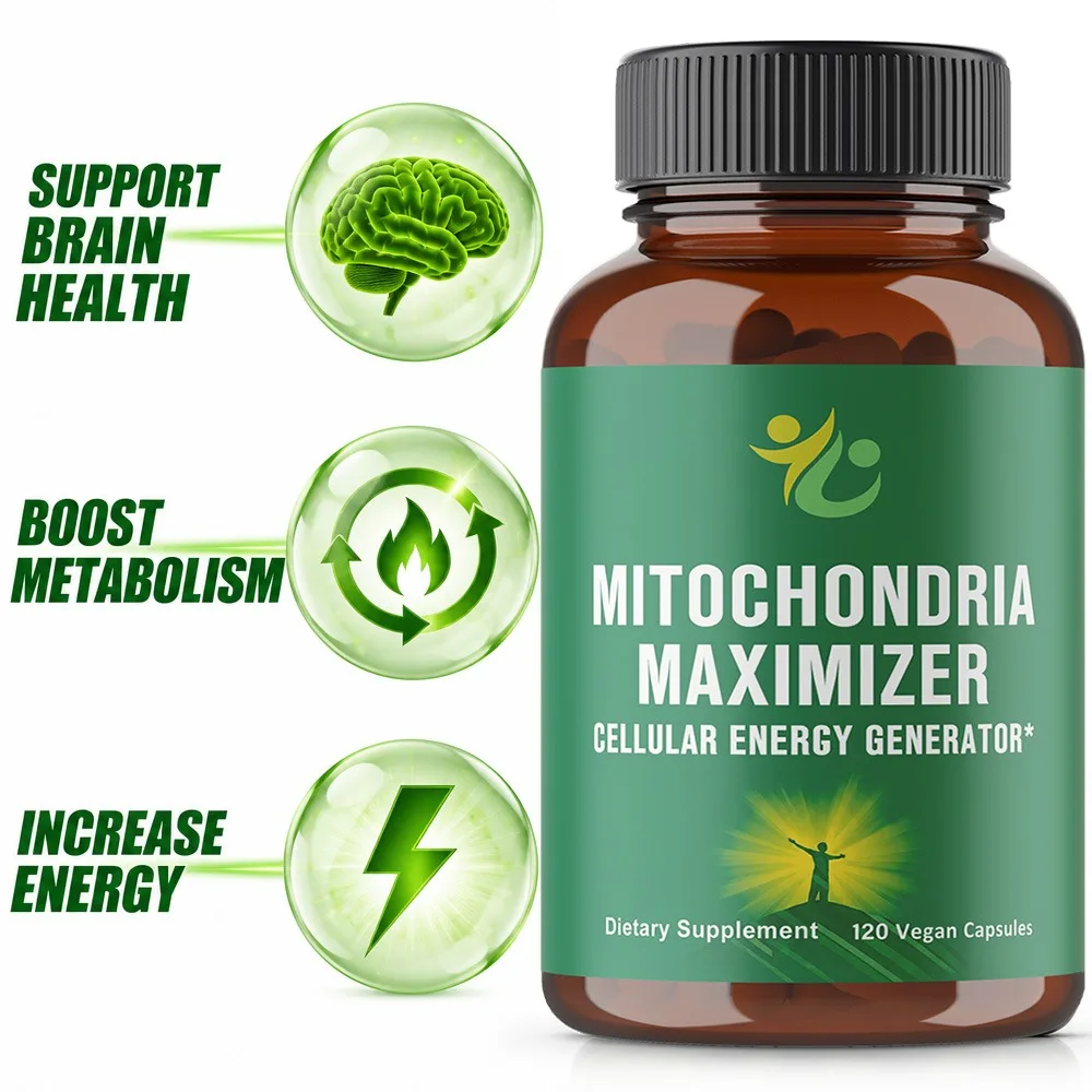 Mitochondria Maximizer Supplement with CoQ10 and PQQ | Natural Cellular Generator for Clean Energy Support, 120 Capsules