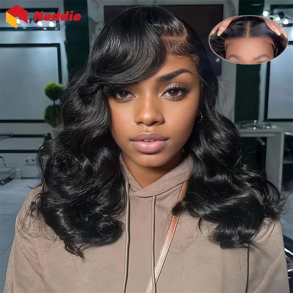 Black Color Body Wave 200 Density Glueless Wig 32 Inch 5x5 Hd Lace Frontal 100% Human Hair Ready to Wear Wigs on Clearance Sale