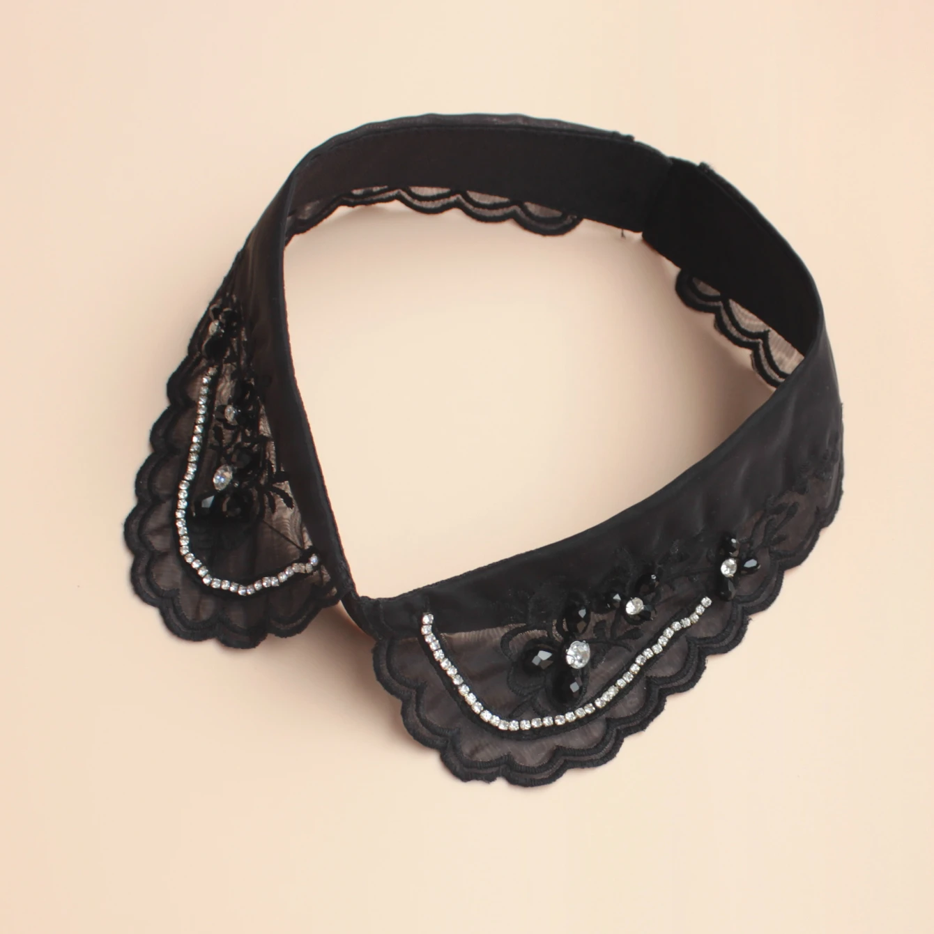 Ladies' Black High-End Fake Collar Versatile Detachable Fake Collar Neck Accessory Neck Decoration Scarf