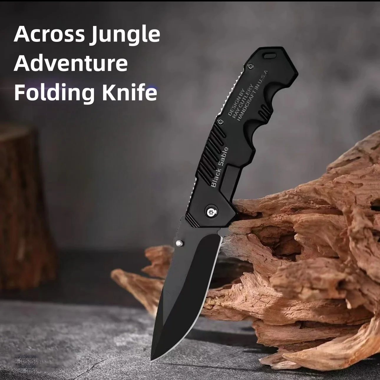 Multi functional and convenient household folding knife EDC pocket knife is suitable for outdoor fishing, survival and hunting