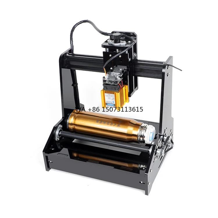 

For Stainless Steel Wood Paper CNC Cylindrical Laser Engraver Machine Automatic with 15W DIY Cutting Plotter