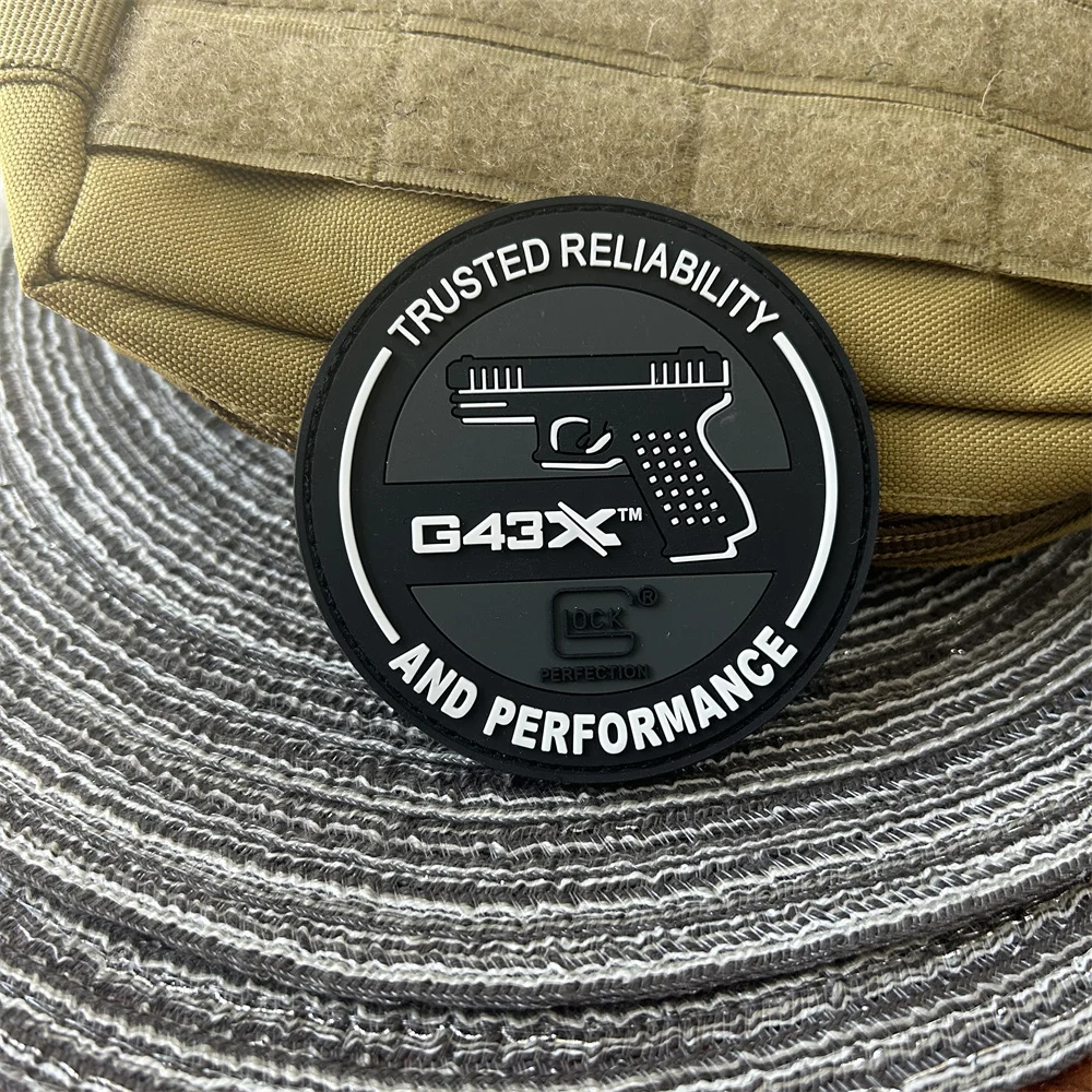 Trusted Reliability G43X Gun Morale Badge PVC Tactical Patch Outdoor Adventure Military Armband Hook and Loop Backpack Patches