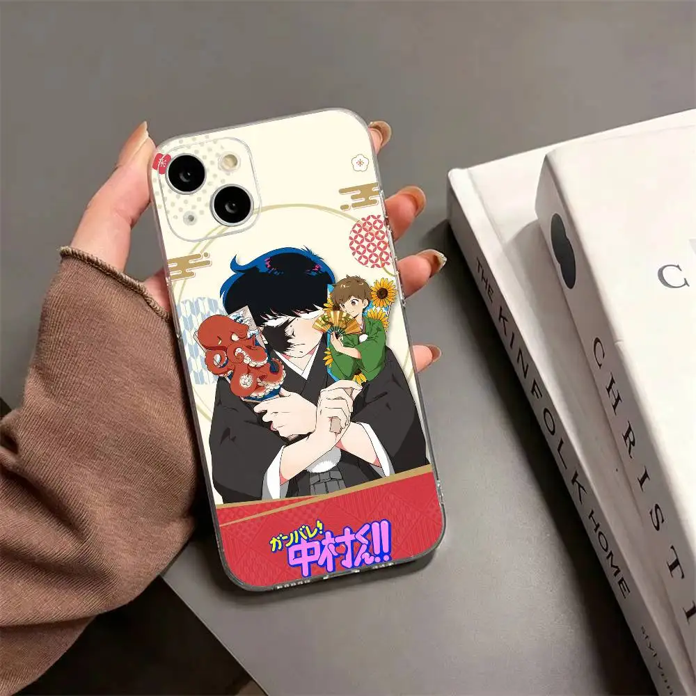 Anime G-Go For It N-Nakamura  Clear Soft TPU Phone Case for iPhone 17 16 15 14 13 12 11 X XR XS Pro Max Mini view 4