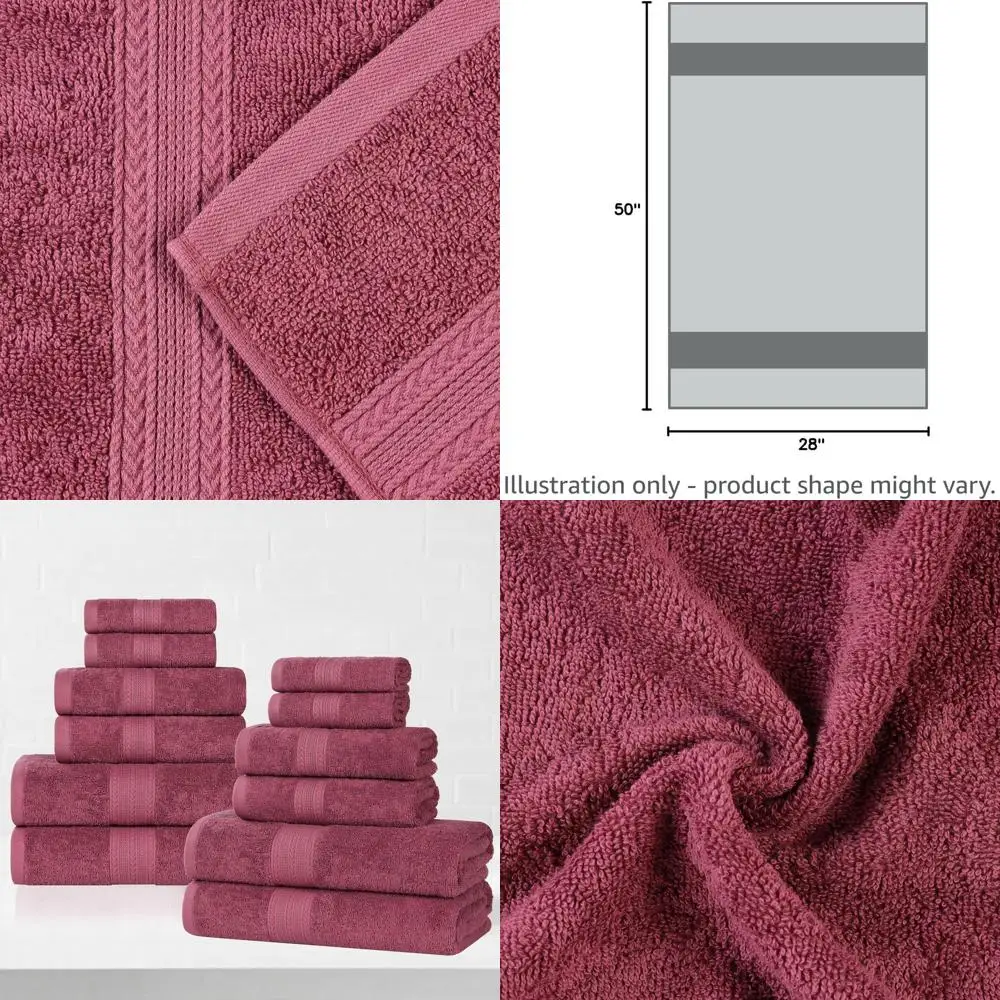 

Экологичный набор из 12 хлопковых полотенец: 4 банного, 4 для рук, 4 для умывания, мягкие, впитывающие, быстросохнущие, идеально подходят для дома, общежития, квартиры