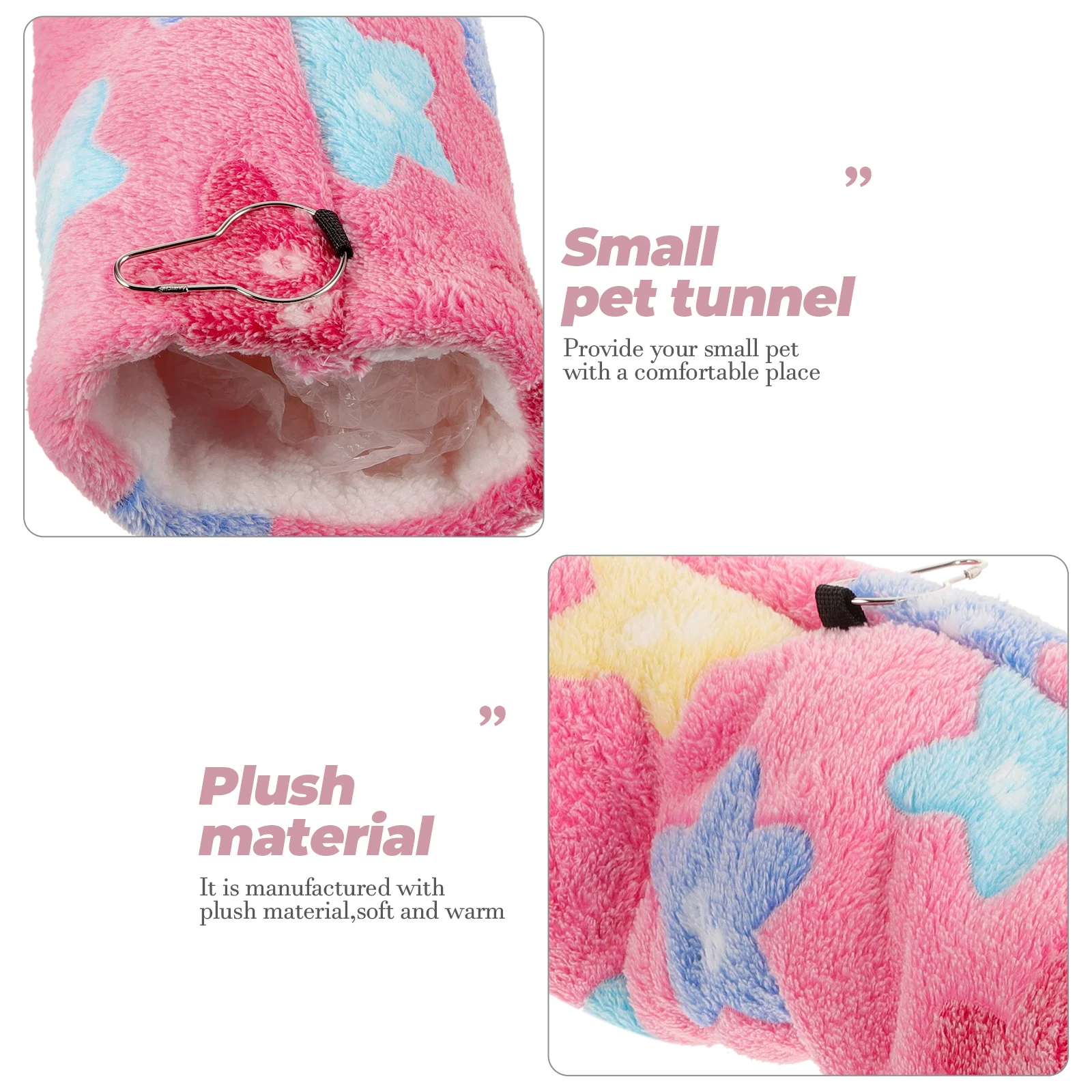 

Hamster Hideout Nest Hanging Warm Winter Tunnel Small Pet Hideout Nest for Guinea Pig Chinchillas Hamster Comfortable Resting