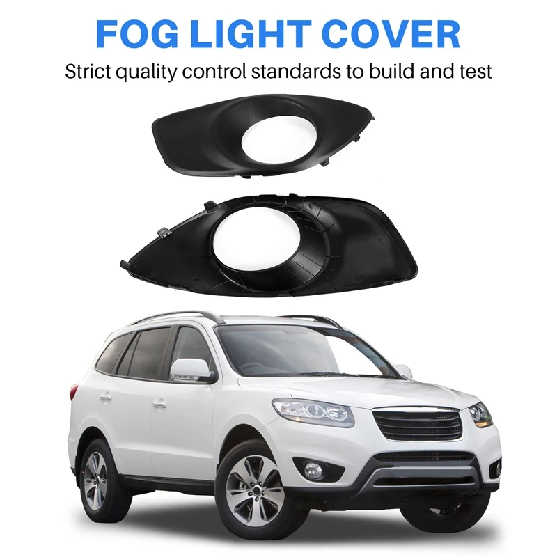 Car Decorative Frames Front Bumper Fog Light Lamp Housing Cover For Hyundai Santa Fe 2010-2012 86523-2B700 86524-2B700