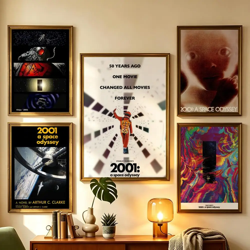movie 2001: A Space Odyssey Poster HD Poster Sophisticated Modern Aesthetic Wall Art For Living Room Bedroom Office Cafe Decor