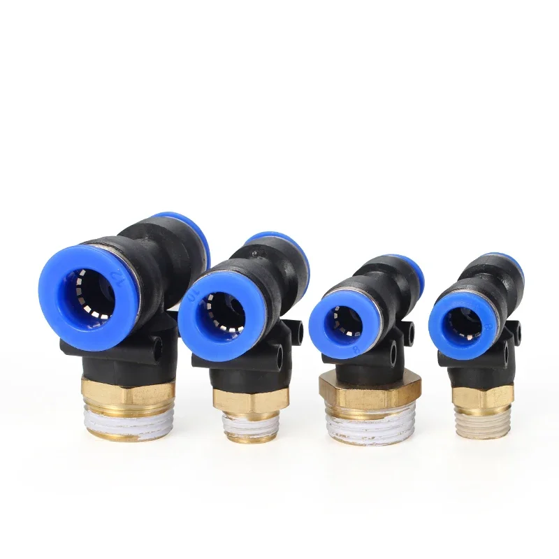 1Pcs Pneumatic Fitting PB type4mm 6mm 8mm 10mm OD Hose Tube Gas Flow Adjust Valve Connector 1/8