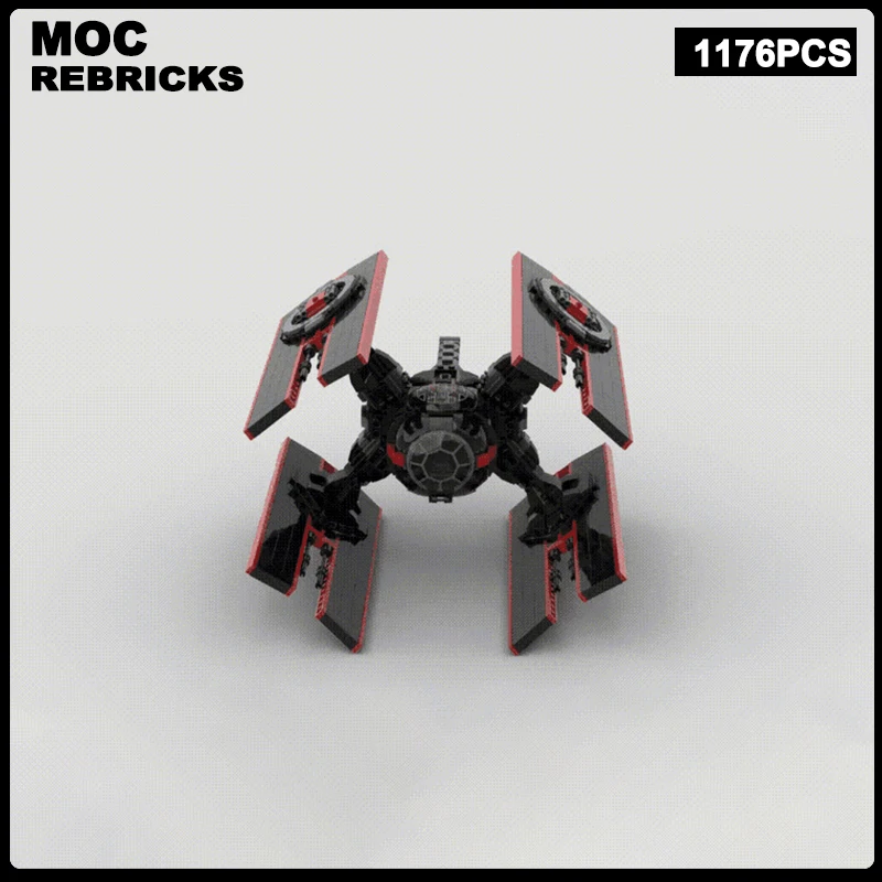 Série de guerra espacial tie arpão stealth starfighter moc bloco de construção montagem modelo tijolo brinquedos presentes natal das crianças