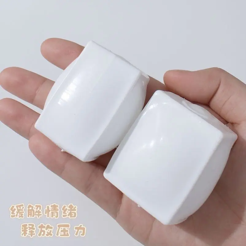 Soft Tofu Decompression Toys Cute 3D Snapper Cube Mochi Squishy Toys Anti Stress Fidget Toys Birthday Gifts