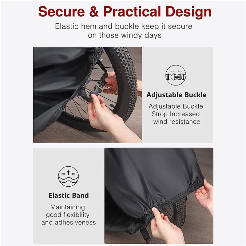 

AA67-Велосипедный чехол, уличный водонепроницаемый чехол для велосипеда, дождевик, солнце, УФ-пылезащитный чехол с замком для горных, дорожных, электрических велосипедов