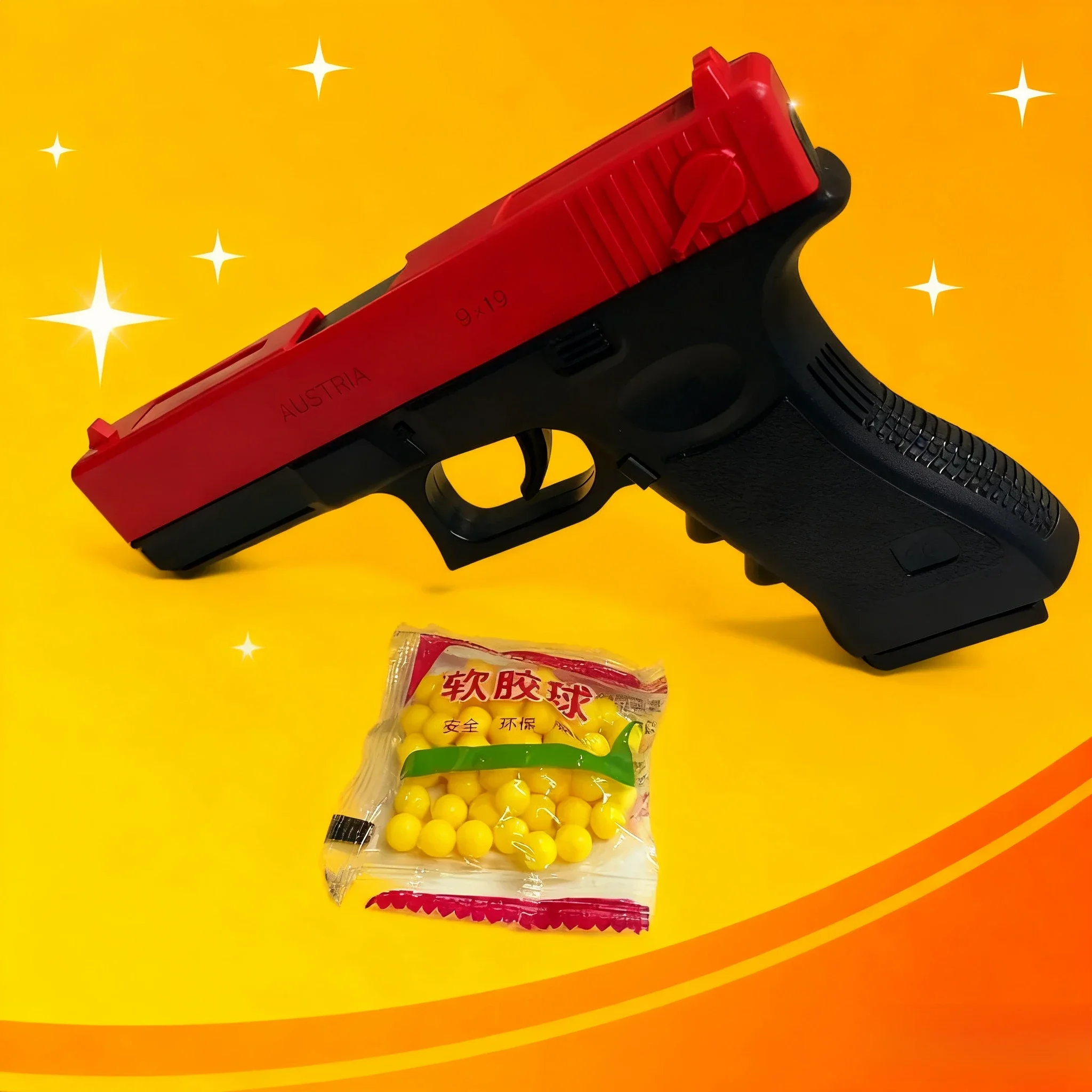 

High quality soft bullet air gun manual G17 glock toy gun lower magazine laser outdoor sports CS game children gift