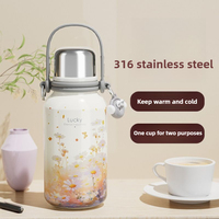 600/1500ml Stainless Steel Vacuum Flasks Ice Cup Cold Insulation Portable Thermos Cup Brings High Capacity Thermo Bottle