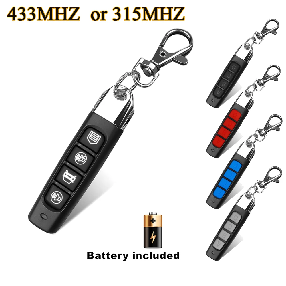 Universal Cloning Remote Control 315MHZ 433MHZ 4 Channel Code Garage Gate Door Remote Control Duplicator Cloning Code Car Key